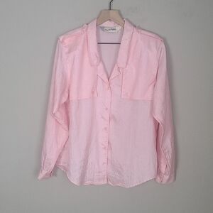 Diane Von Furstenberg Vintage Pink Button Up Top